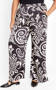 City Chic Belen Print Pull-On Pants