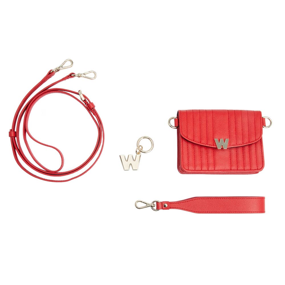 Mimi Mini Bag with Wristlet & Lanyard, Alternate, color, Red