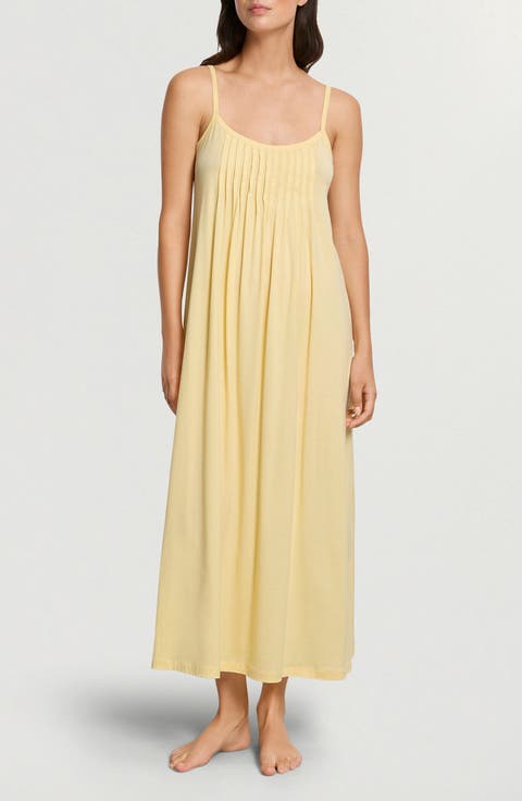 Juliet Pleat Neck Cotton Nightgown