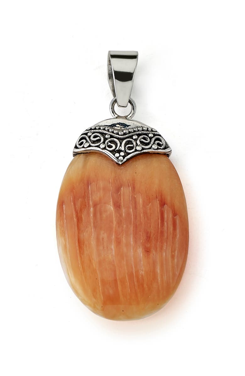 SAMUEL B. Orange Spiny Pendant, Main, color, Orange