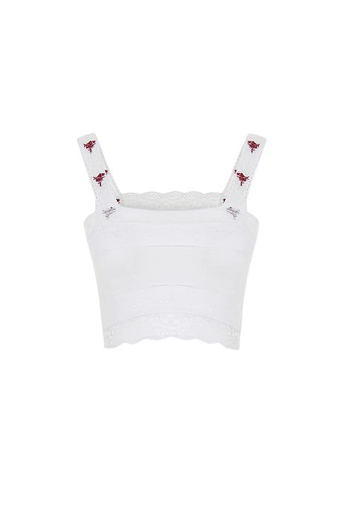 The Broderie Anglaise Edit Lace Panel Bra