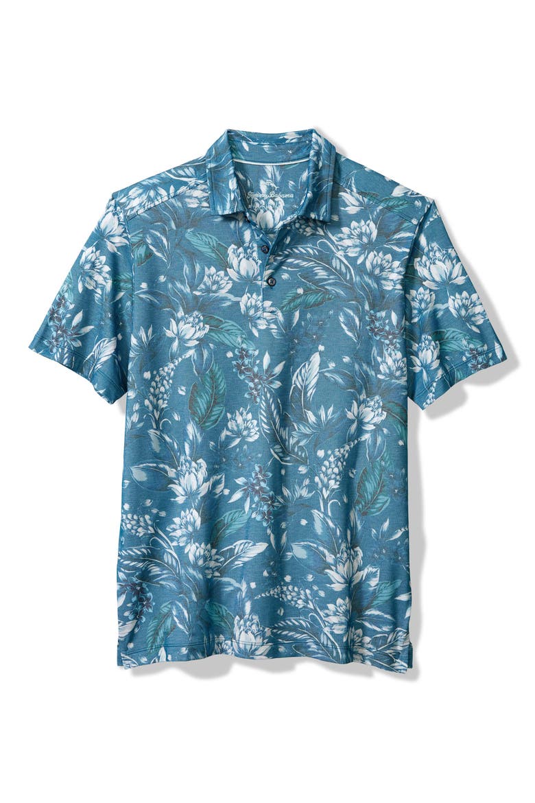 Midnight Excursions Floral Piqué Polo, Main, color, ACADEMY