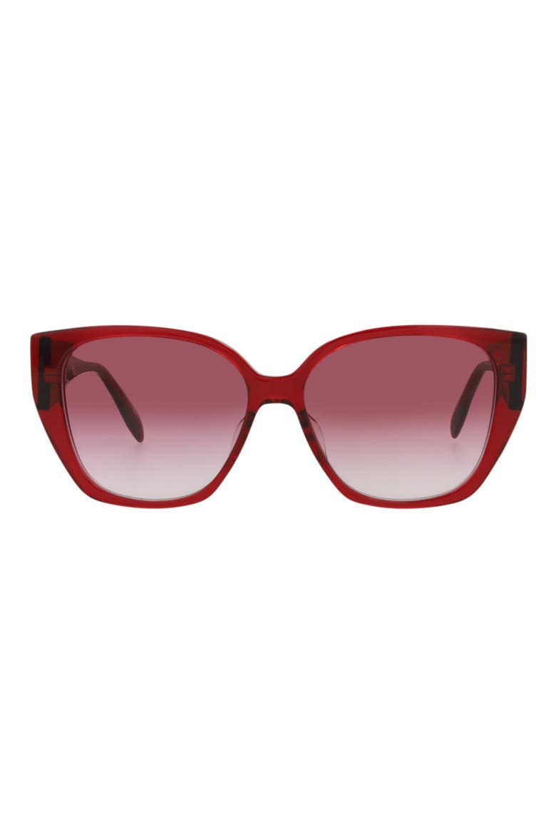 58mm Cat Eye Sunglasses, Main, color, BURGUNDY RED