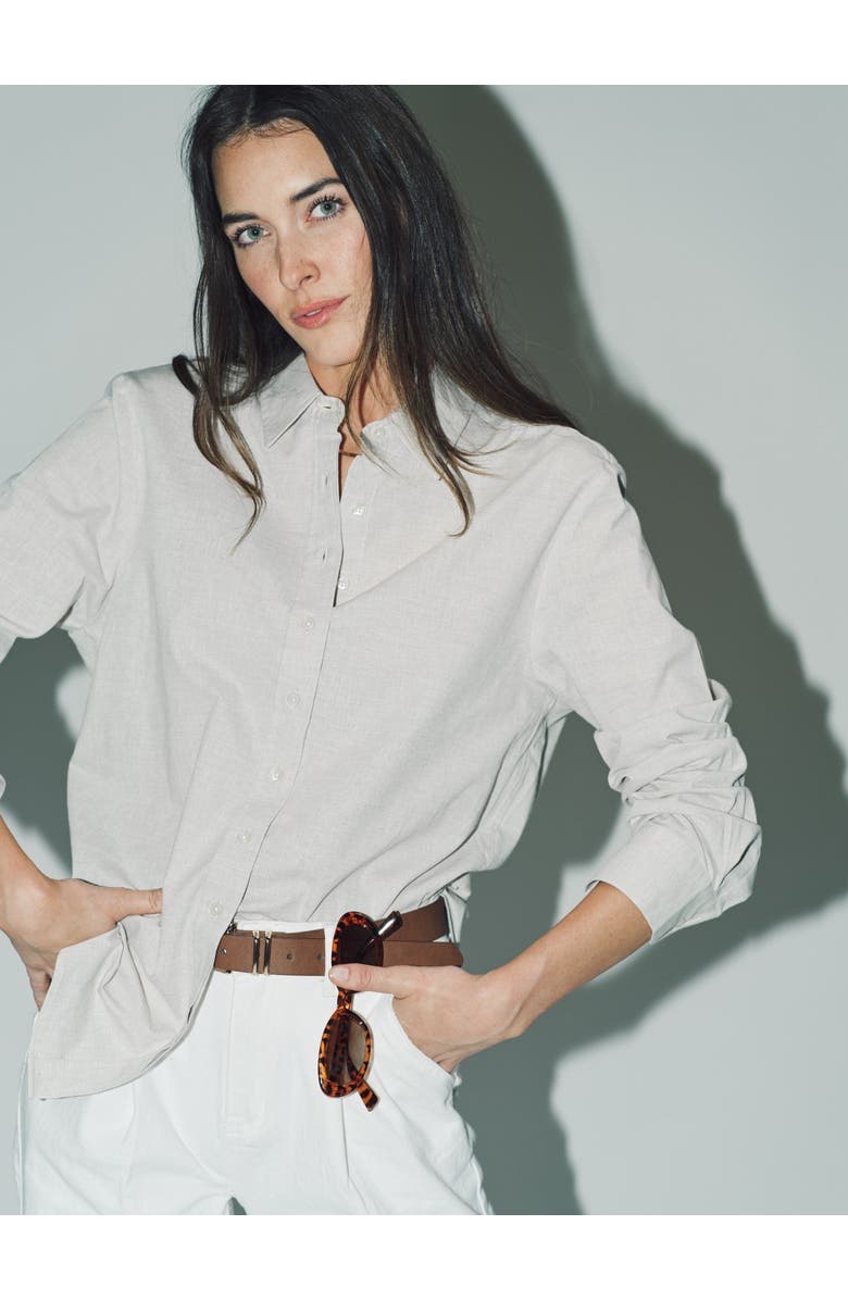 The Shirt by Rochelle Behrens The Washed Linen Shirt, Main, color, Beige