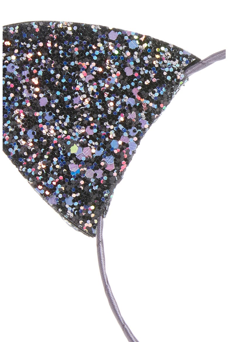 Kids' Spooky Cat Ears Headband, Alternate, color, BLACK