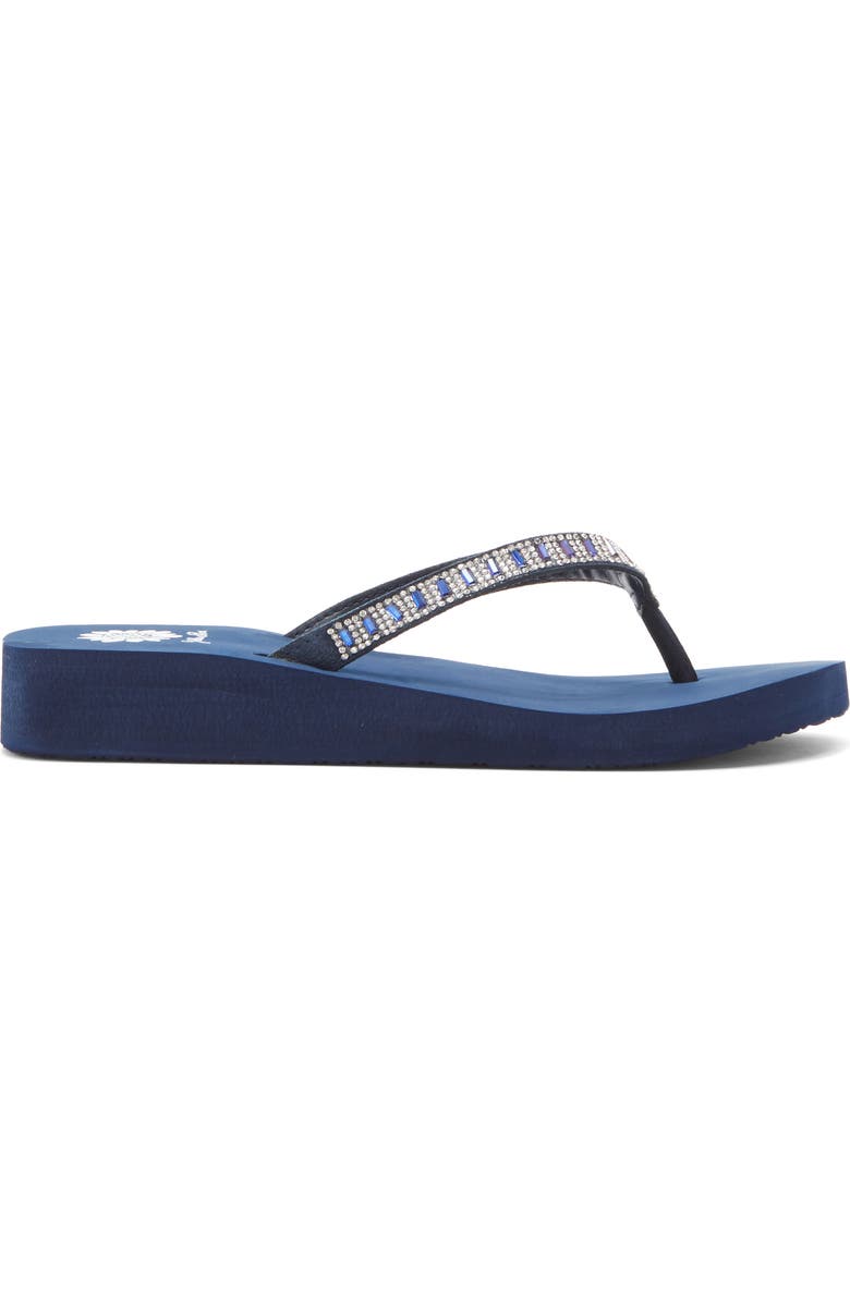 Yellow Box Premium Zemily Embellished Flip Flop, Alternate, color, Navy