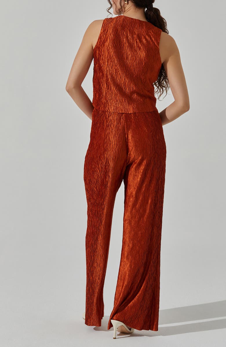 ASTR the Label Plissé Vest, Alternate, color, Rust