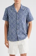 Treasure & Bond Embroidered Linen & Cotton Camp Shirt