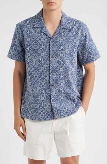 Treasure & Bond Embroidered Linen & Cotton Camp Shirt