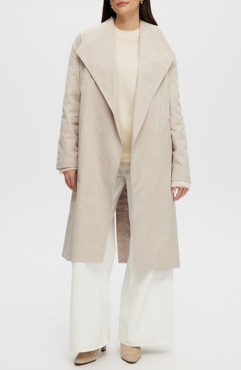 Rose Tie Waist Trench Coat