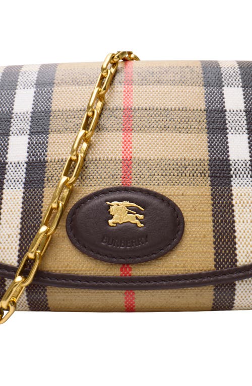 Burberry Highlands Coated Canvas Wallet On A Chain In Pink