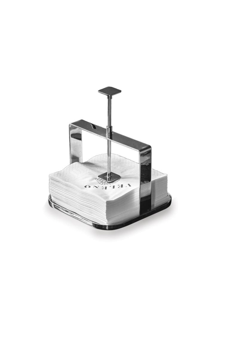 Stile By Pininfarina Napkin Holder, Main, color, Silver