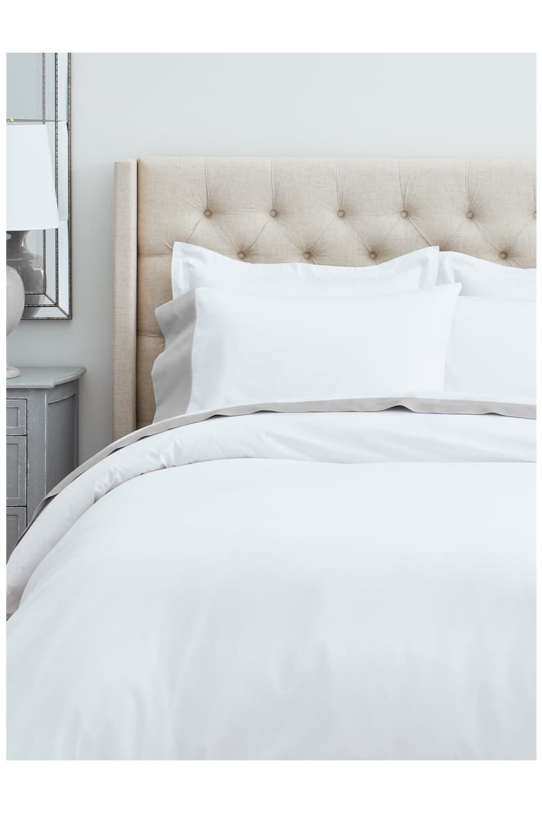 Signature Colorblock Sheet Set, Alternate, color, WHITE/ PEWTER
