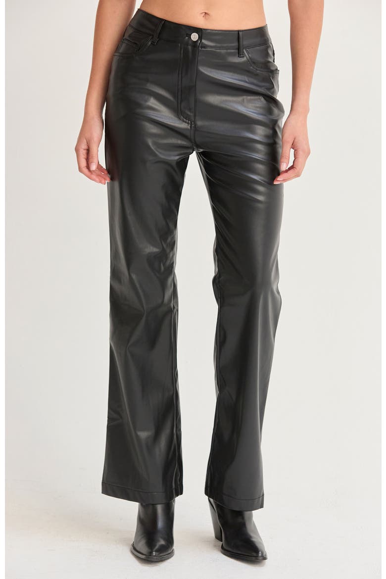 Faux Leather Pants, Main, color, Black