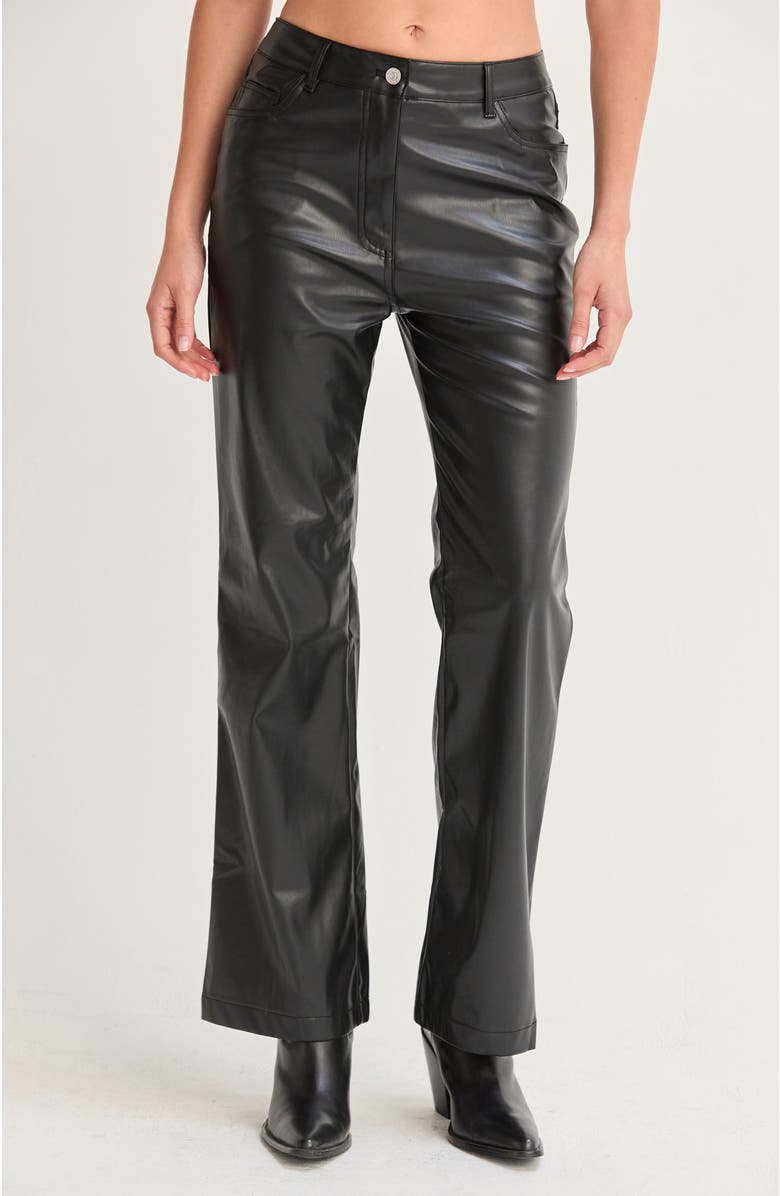 CRESCENT Faux Leather Pants, Main, color, Black