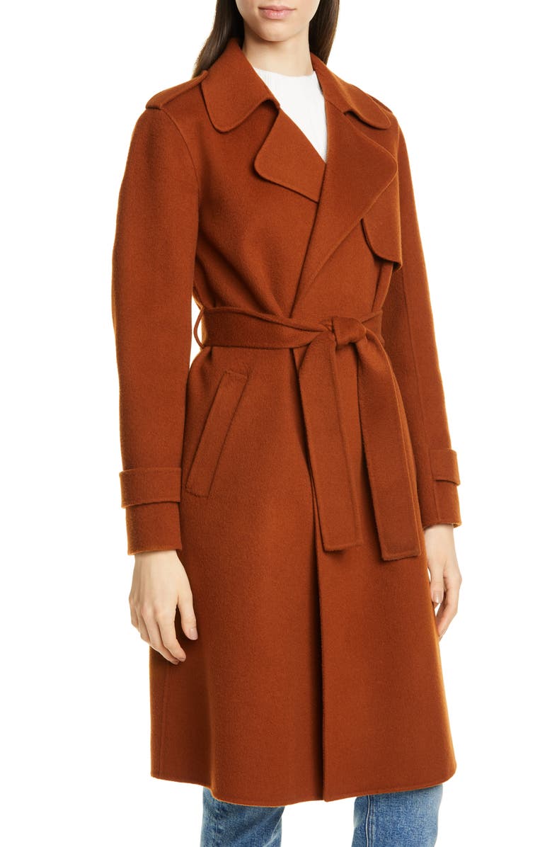 Theory Oaklane Wool & Cashmere Wrap Coat, Alternate, color, 