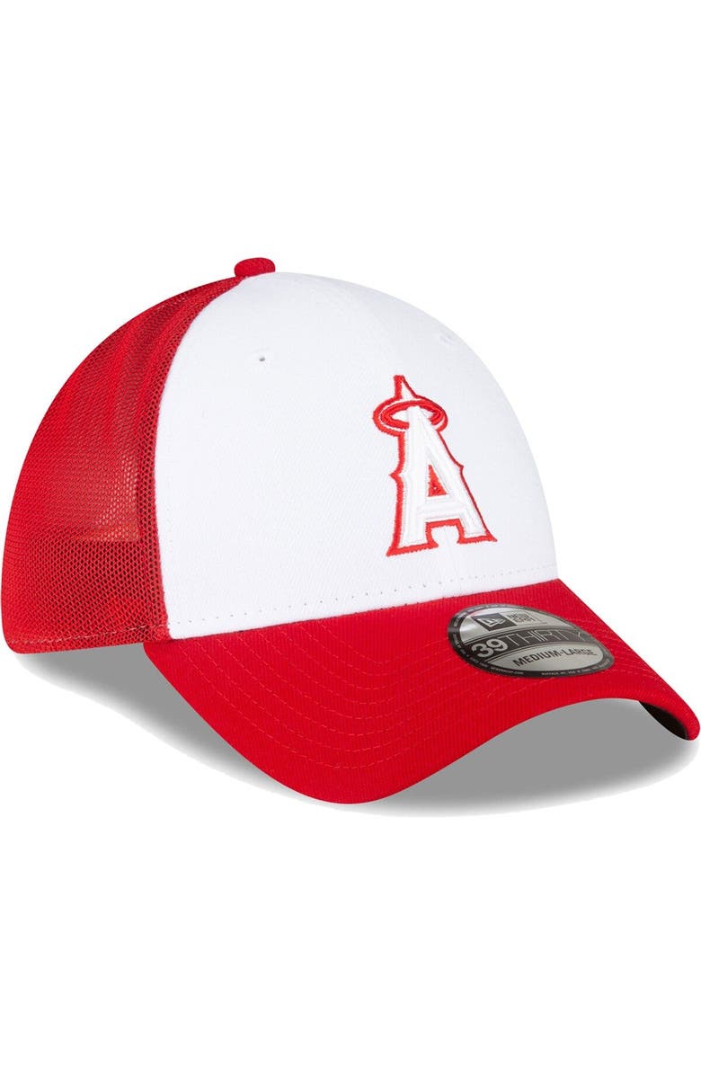 New Era Men's New Era Red/White Los Angeles Angels 2023 On-Field Batting Practice 39THIRTY Flex Hat, Alternate, color, White