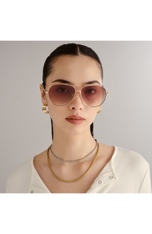 Le Specs Abracadabra In Bright Gold/brown Grad