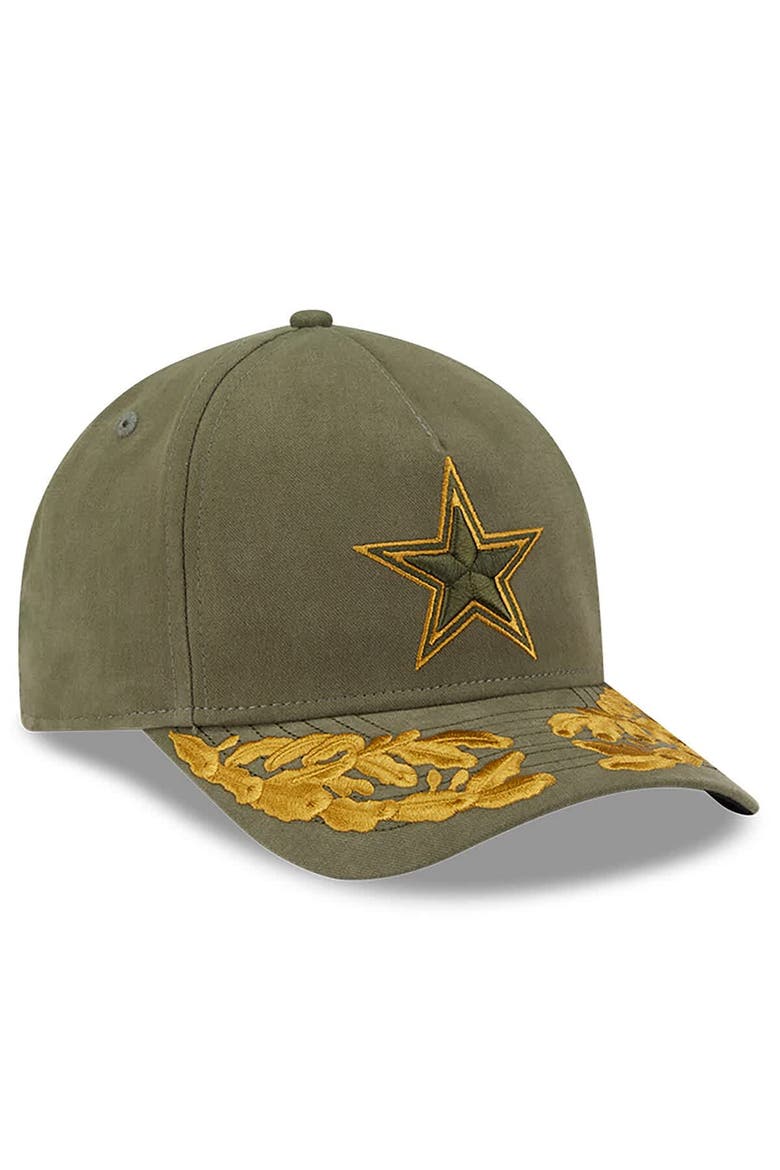 Men's New Era x Alpha Industries  Olive Dallas Cowboys A-Frame 9FORTY Adjustable Hat, Alternate, color, Olive