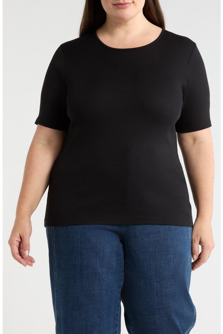 Organic Cotton Top, Main, color, BLACK