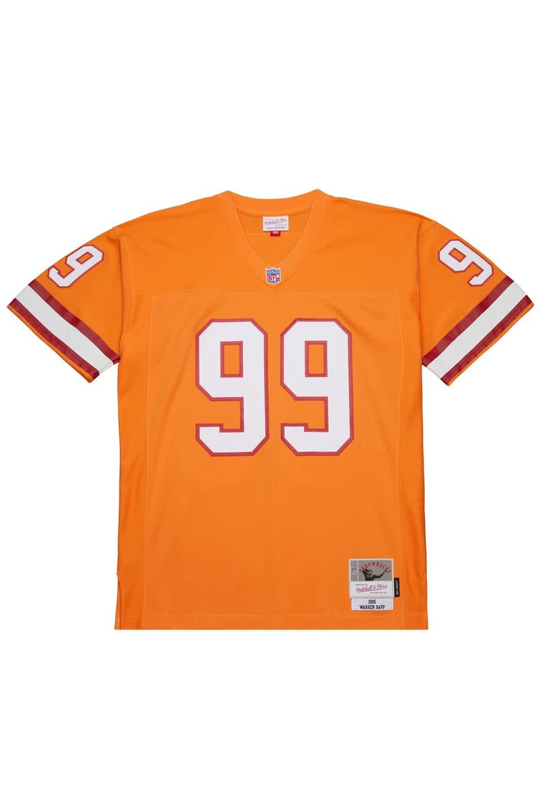 Men's Mitchell & Ness Warren Sapp Orange Tampa Bay Buccaneers 1995 Legacy Replica Jersey, Alternate, color, Orange