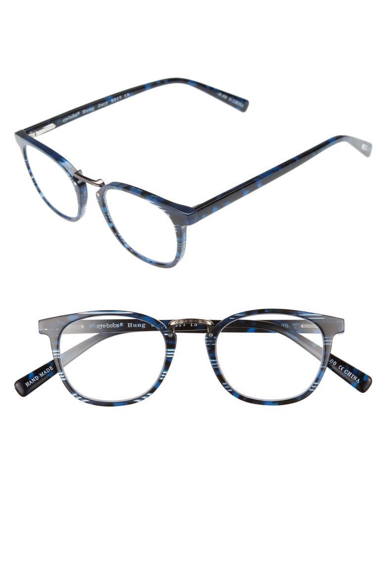 Hung Jury 46mm Reading Glasses, Main, color, BLUE TORTOISE