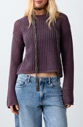 MANGO TEEN Openwork Crop Cotton Sweater