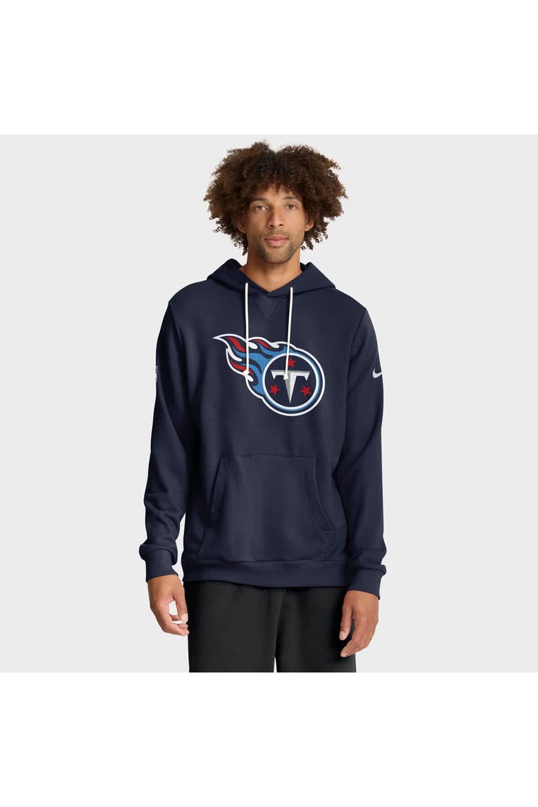 Men's Nike Navy Tennessee Titans Sideline Standard Issue Initial Home Dri-FIT Hoodie, Main, color, Navy