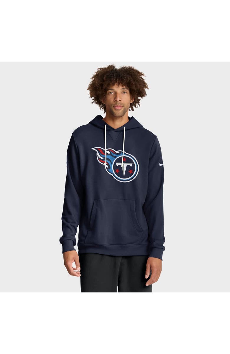 Nike Men's Nike Navy Tennessee Titans Sideline Standard Issue Initial Home Dri-FIT Hoodie, Main, color, Navy
