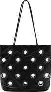 MANGO Eyelet Faux Leather Shoulder Bag
