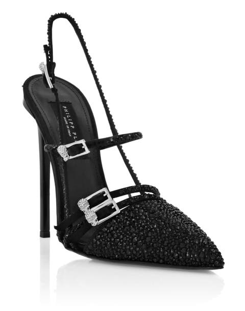 Multi-Strap High-Heel Slingbacks 12 Mix Strass Women