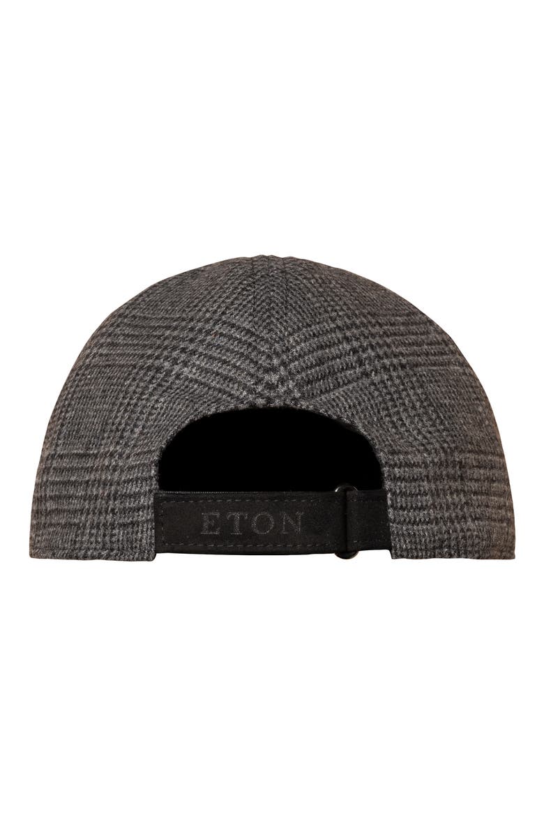 Houndstooth Wool Blend Baseball Cap, Alternate, color, BLACK