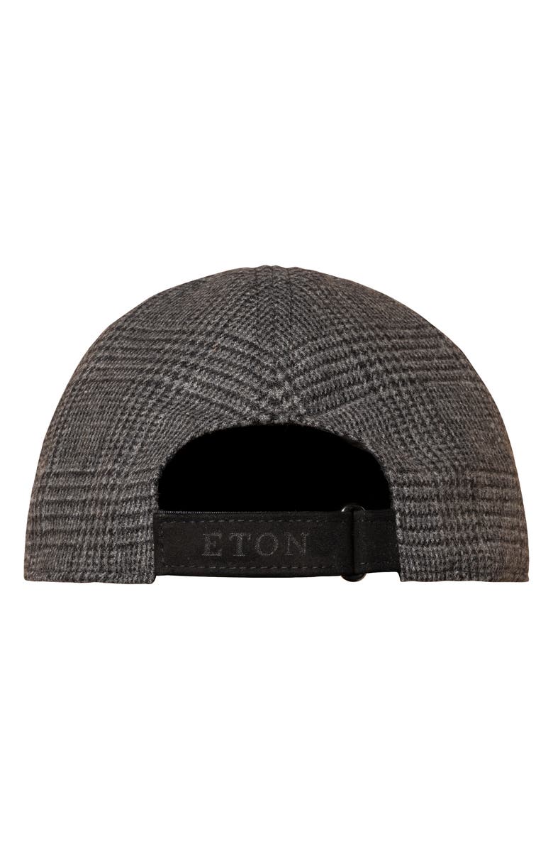Eton Houndstooth Wool Blend Baseball Cap, Alternate, color,