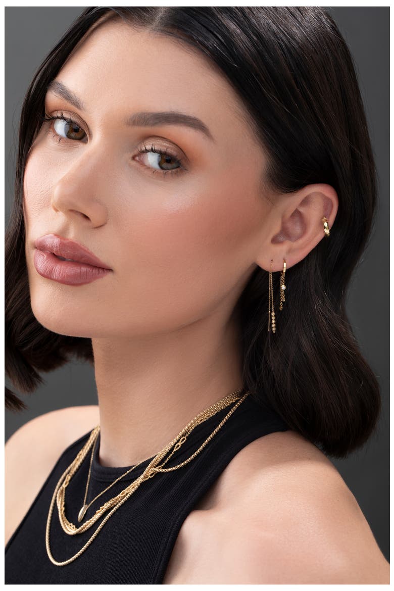 14K Gold Wide Hoop Earrings (Nordstrom Exclusive), Alternate, color, 14K YELLOW GOLD