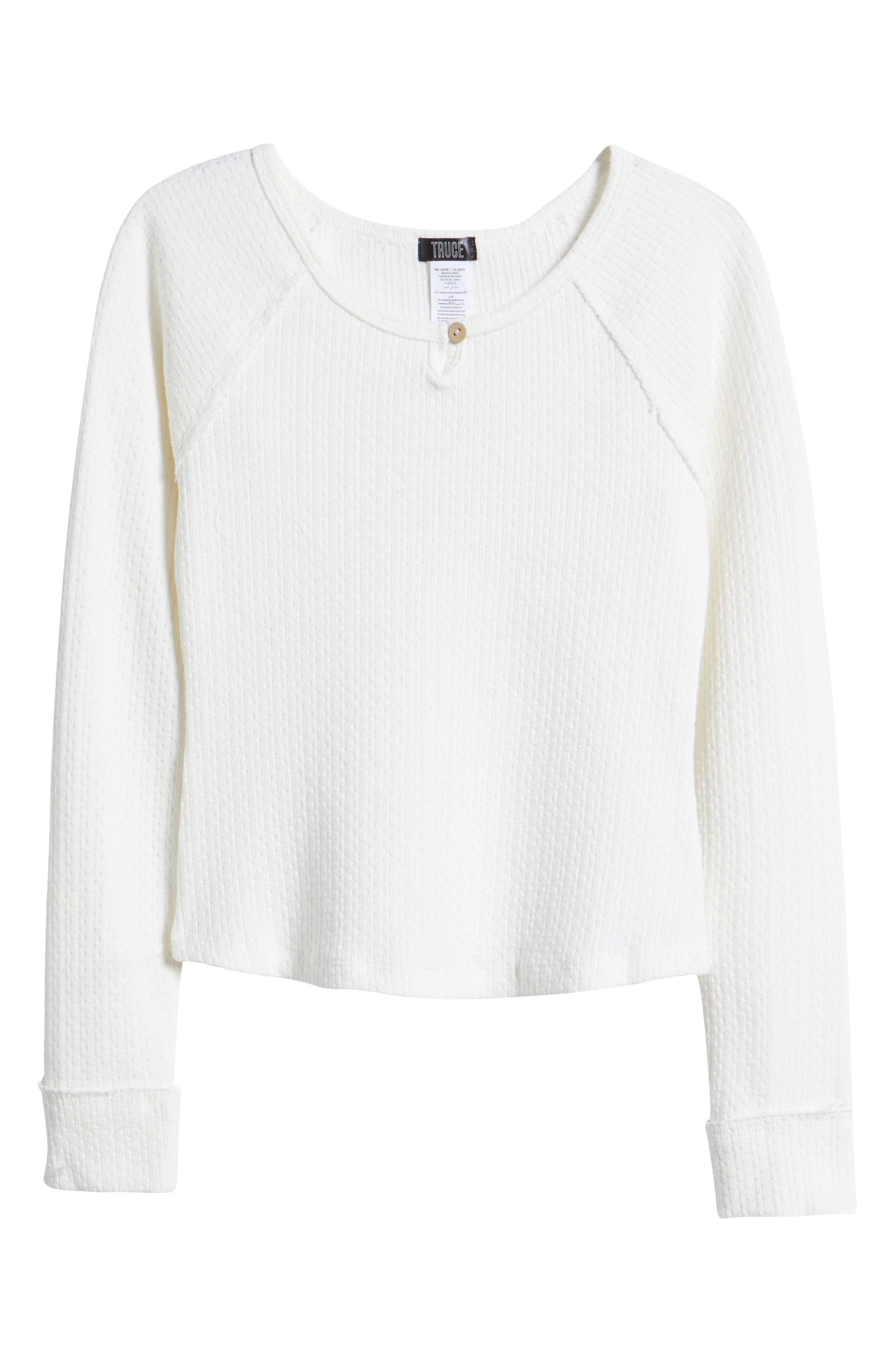 Truce Kids' Waffle Stitch Long Sleeve Top