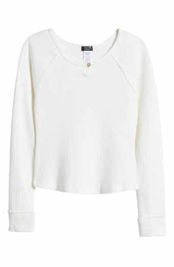 Truce Kids' Waffle Stitch Long Sleeve Top