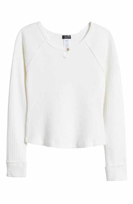 Truce Kids' Waffle Stitch Long Sleeve Top