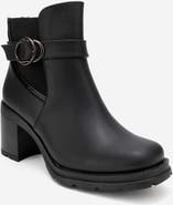 Prologue Shoes Heile Buckle Block Heel Boot