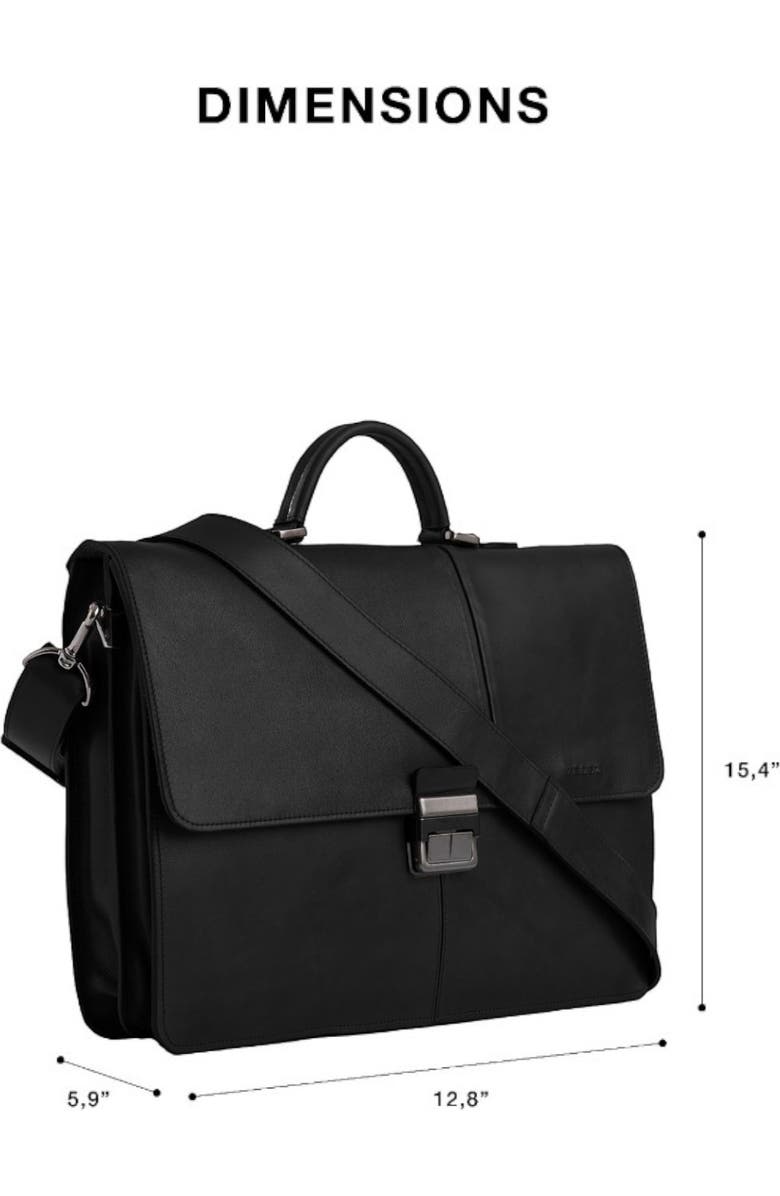 Velez Aperto Leather Laptop Bag for Men, Alternate, color, Black