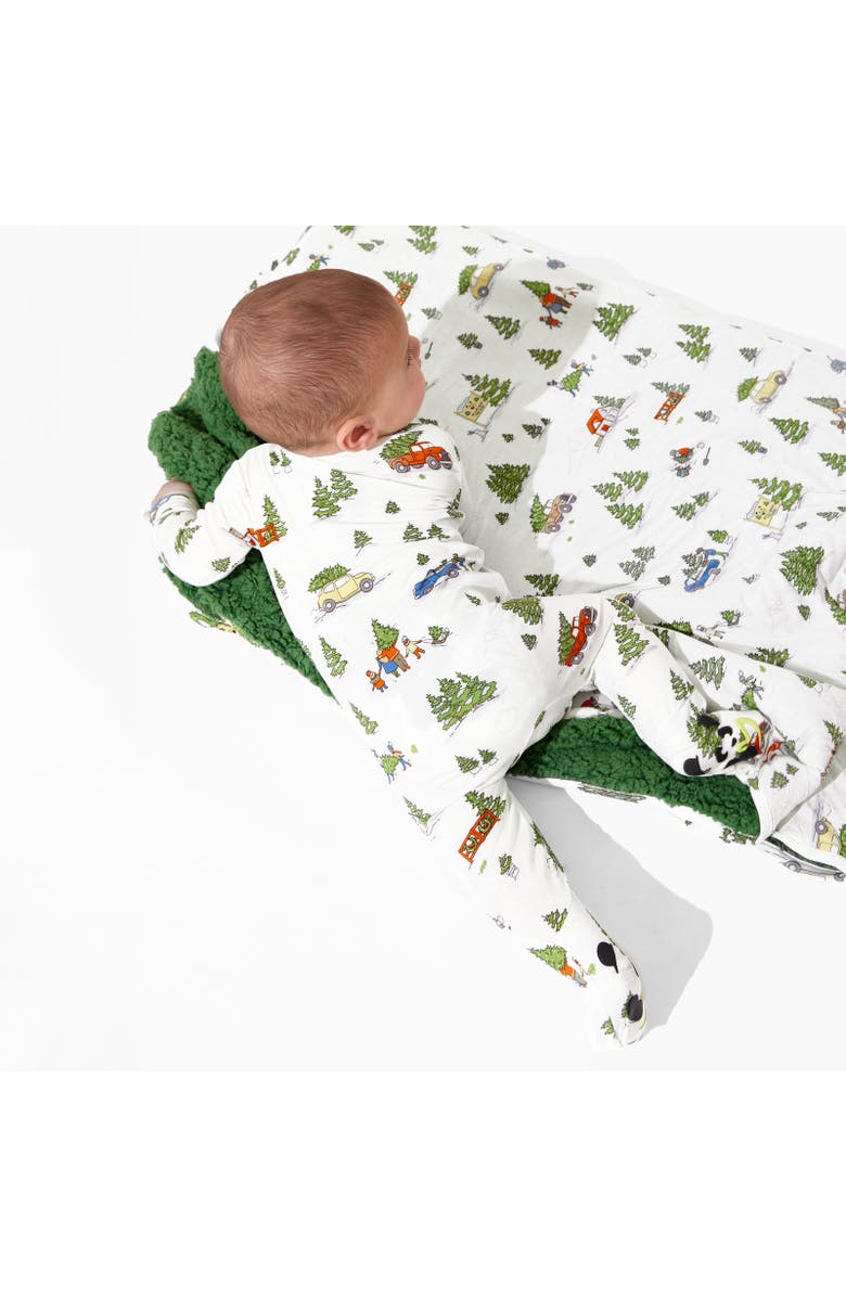 Bellabu Bear Baby Christmas Tree Farm Convertible Footie, Alternate, color, Christmas Tree Farm