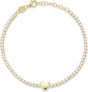SPHERA MILANO Cubic Zirconia Heart Tennis Bracelet