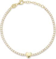 SPHERA MILANO Cubic Zirconia Heart Tennis Bracelet