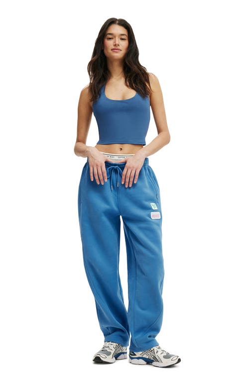 Cotton On Body Active Plush Essential Barrel Sweatpant In Blue
