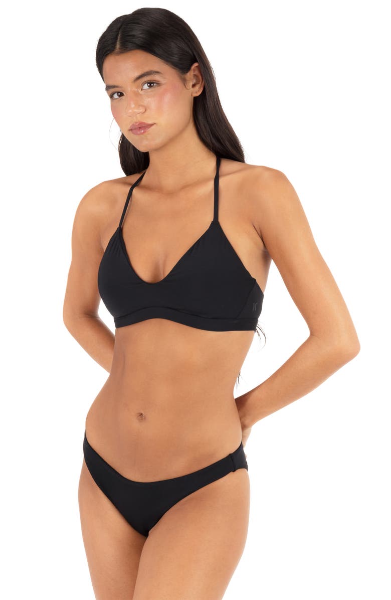 Hurley Racerback Bikini Top, Alternate, color, 
