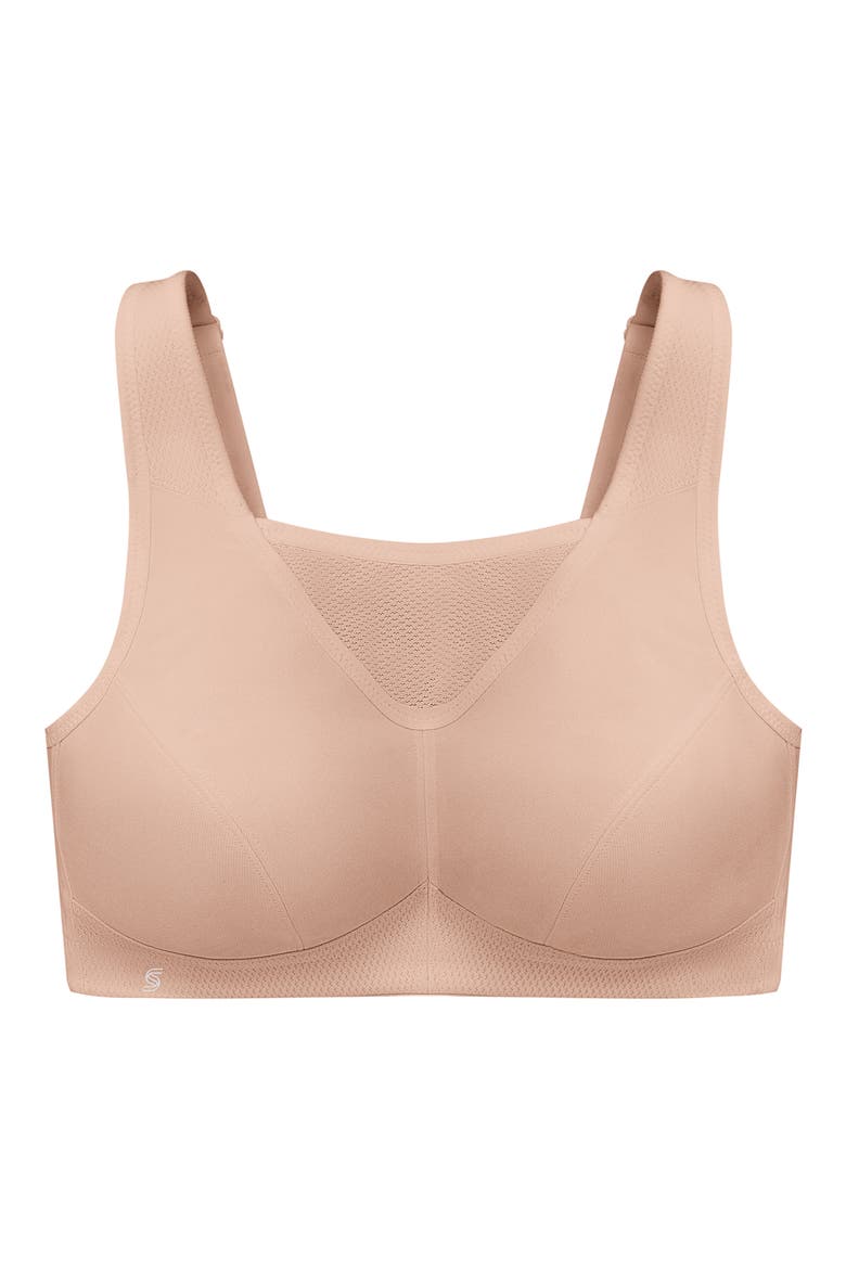 No-Bounce Camisole Sports Bra, Alternate, color, LIGHT BROWN