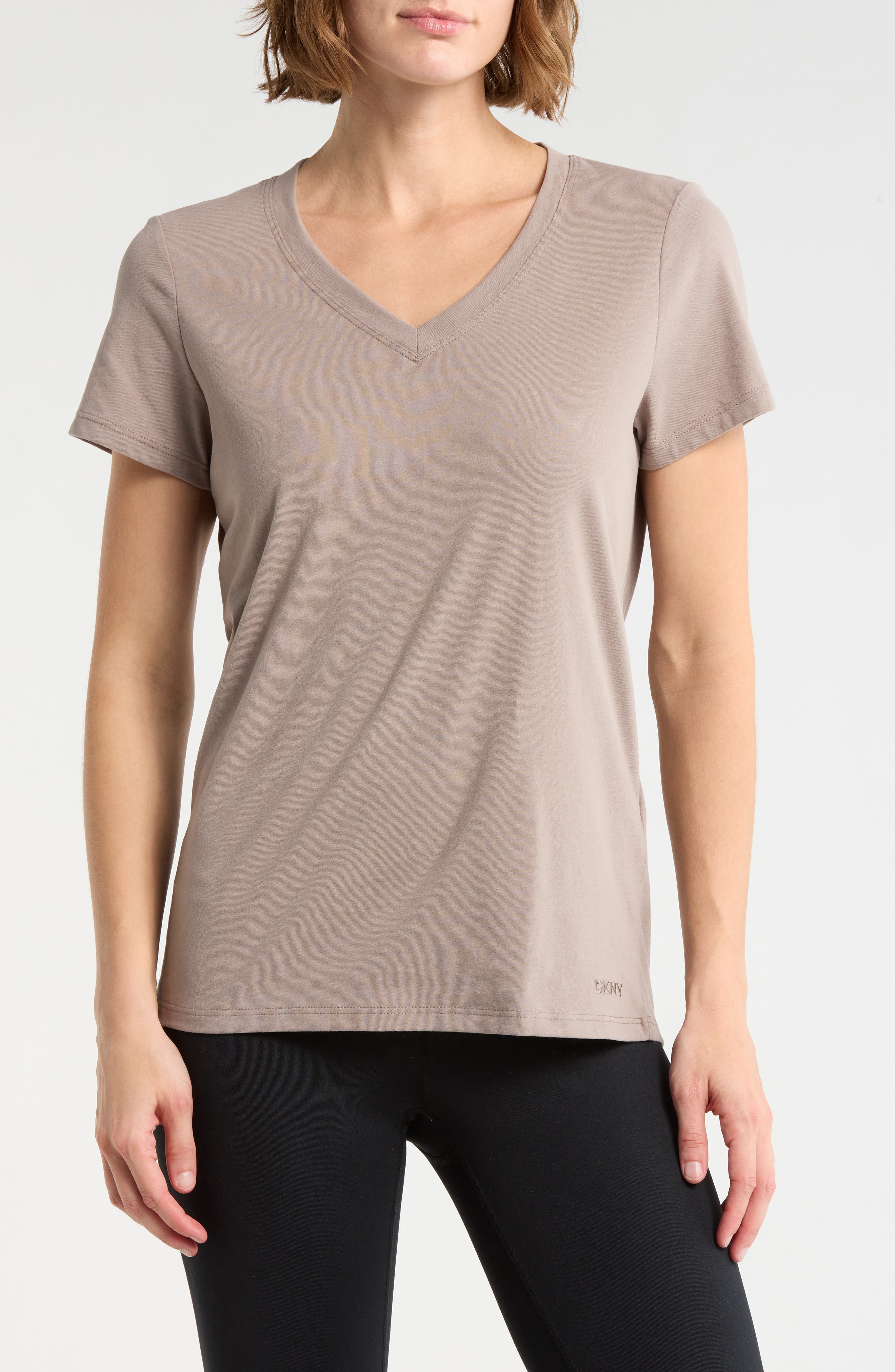 DKNY Solid V-Neck T-Shirt