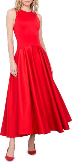 Alice + Olivia Adley Sleeveless Drop Waist Maxi Dress