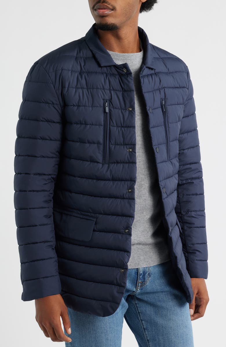 Save The Duck Elias Quilted Water Resistant Puffer Jacket, Alternate, color, Blue Black