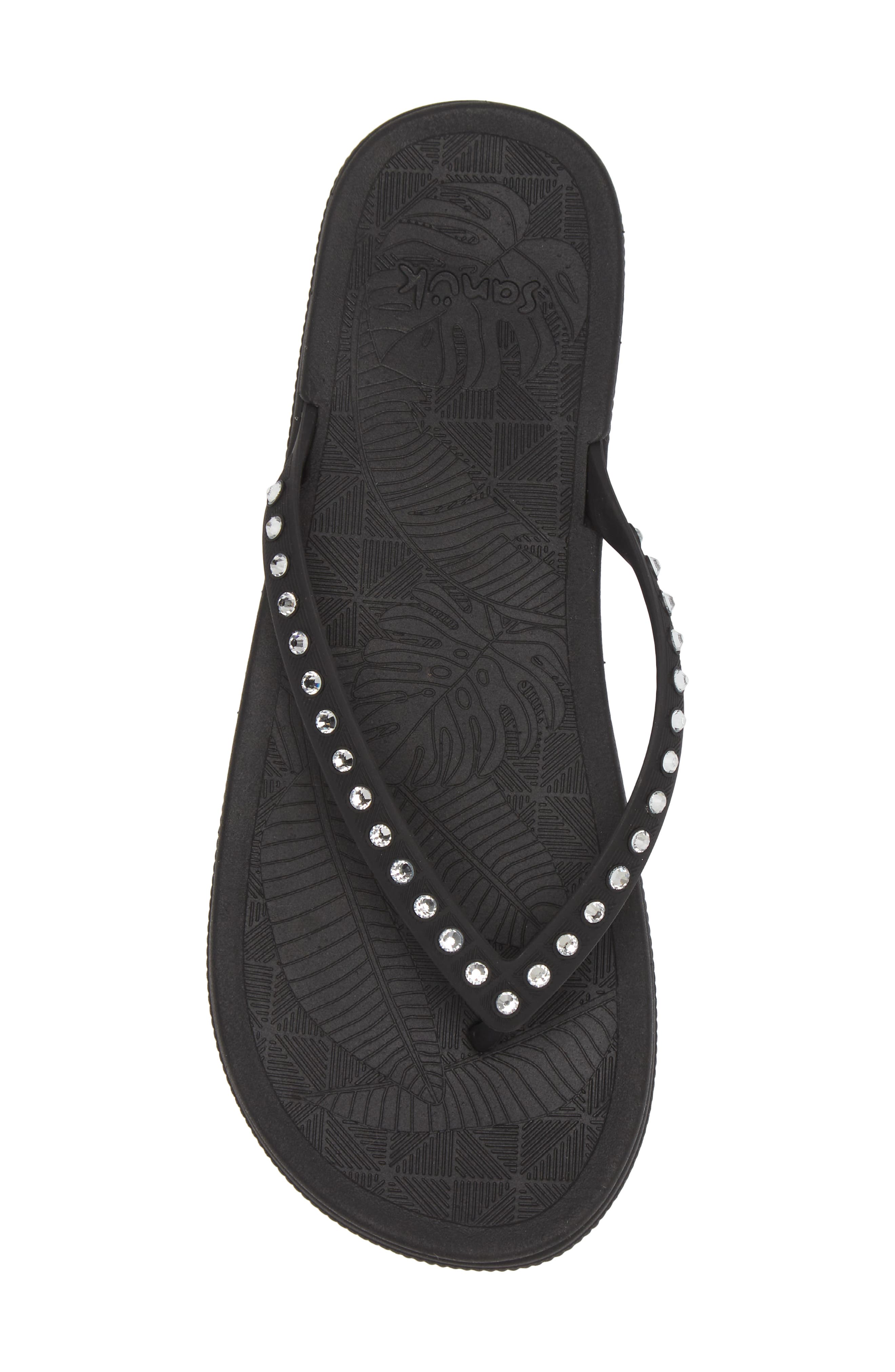 Sanuk Funshine Rhinestone Flip Flop, Alternate, color, 