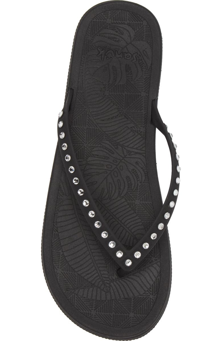 Sanuk Funshine Rhinestone Flip Flop, Alternate, color,